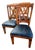 Four Solid Wood Dining Chairs, Decorated With Leather Strips. For Sale