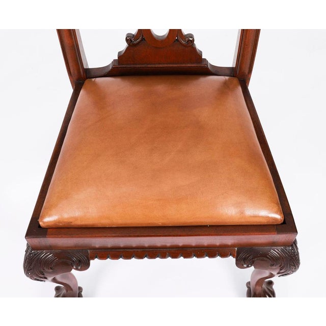 Antique Chippendale Mahogany Dining Chairs 1900s, Set of 12 For Sale - Image 15 of 18