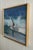 This beach painting depicting a surfer, by contemporary American artist Doug Stotts, is a dynamic small painting. The oil...