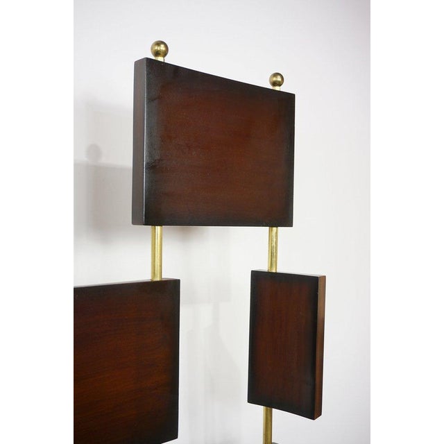 Wooden and Brass Room Screen Divider For Sale - Image 14 of 18