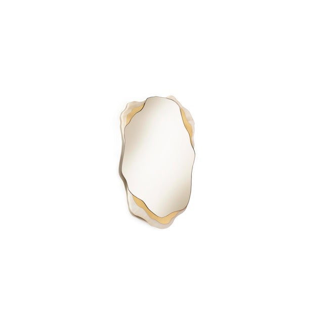 Arizona Mirror in Estremoz Marble and Polished Brass from InsidherLand, in New conditions. Designed from 2000 Labeled by...