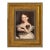 "Girl With Cat" Contemporary Reproduction Print on Canvas, Framed in Antiqued Gold Frame For Sale