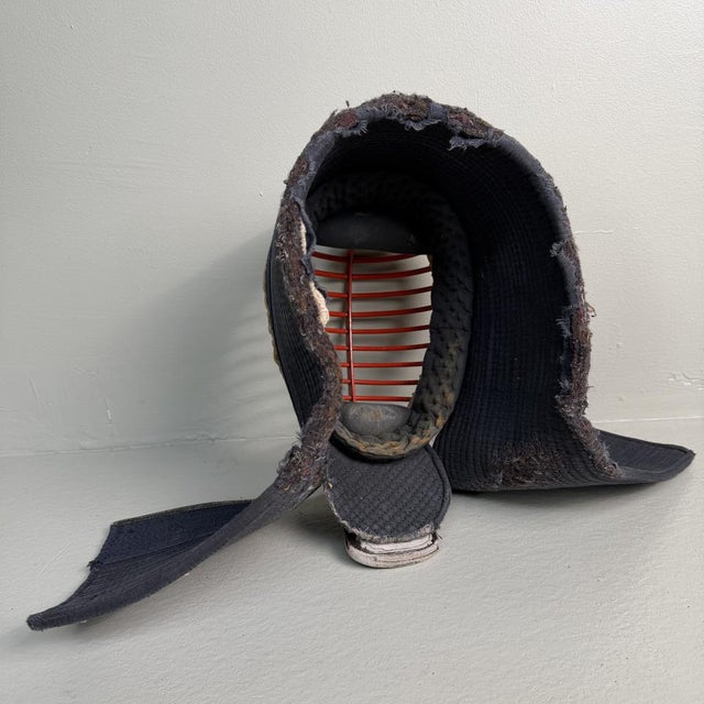 Cream Authentic Kendō Men Helmet, Japan, 1960s For Sale - Image 8 of 12