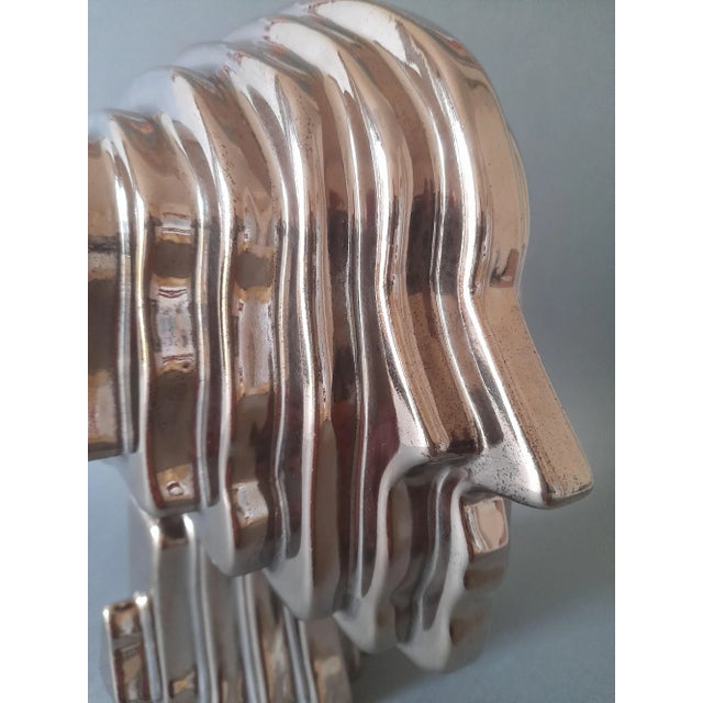 Contemporary Edward Ceramic Sculpture with Platinum Finish by Francesco Bellazecca For Sale - Image 3 of 6