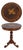 Vintage Italian Inlaid Walnut Round Lamp Table For Sale