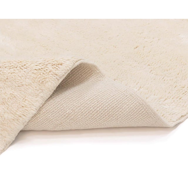 Contemporary Minimalist Diagonal Line Hand-Knotted Wool Rug | 13'5" X 9'6" | One of a Kind For Sale - Image 3 of 8