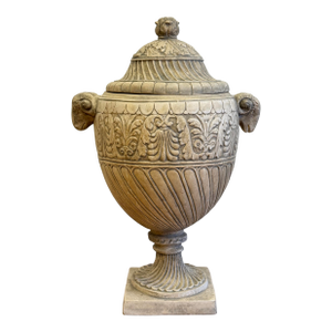 Oversized Resin Rams Head Urn
