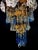 Chandelier with White Roses and Blue Drops, Murano, 1950s For Sale - Image 13 of 18