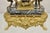 Vintage French Louis XV Style Brevettato Italy Brass & Marble Figural Clock Set For Sale - Image 14 of 16