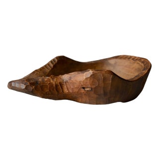 Hand-Carved Bowl in Organic Wood by Stropis, 1970s For Sale