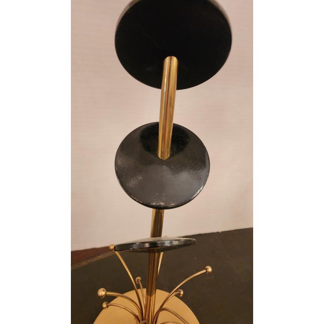 Contemporary Pair of Mid 20th Century Rembrandt Modern Brass Lamps, Unmarked For Sale - Image 3 of 6