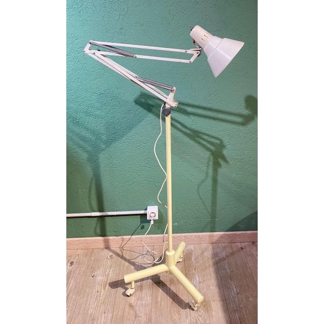 Doctor's Floor Lamp with Wheels For Sale - Image 9 of 9