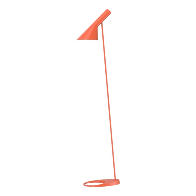 Hot! Electric Orange Aj Floor Lamp For Sale