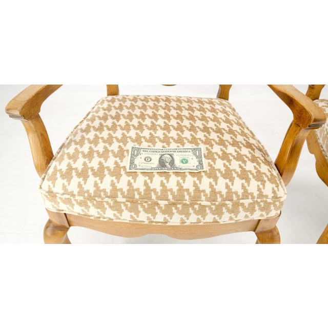 Set 6 Country French Ladder Cane Back Pegged Frames New Upholstery Dining Chairs For Sale - Image 6 of 11