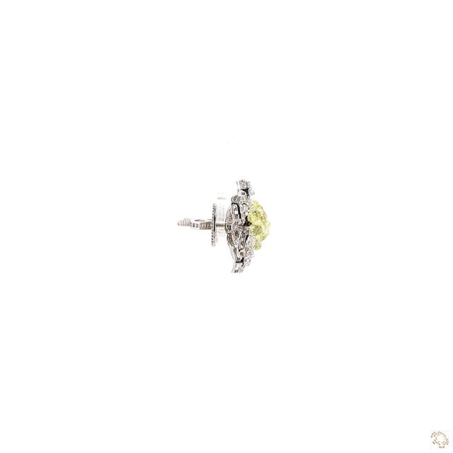 Yellow 5.38 Carat Briolette Diamond Gold Earrings, Pair For Sale - Image 8 of 9