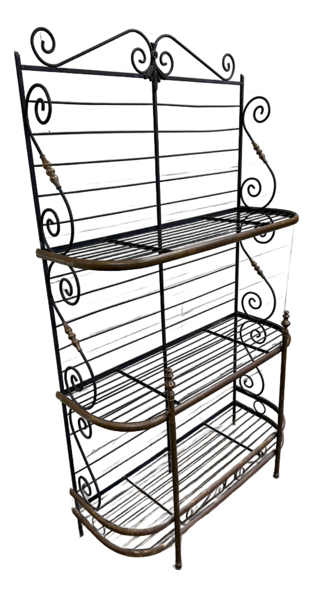 Vintage Wrought Iron Shelving | Chairish