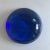 2000s Fire & Light Cobalt Blue Recycled Textured Glass Disc Paper Weight For Sale - Image 4 of 7