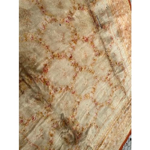 French Distressed Savonnerie Carpet, 1890s-1910s For Sale - Image 17 of 18