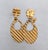 Gold Vintage 1989 Signed Napier Goldtone Hoop Drop Clip Earrings-2 Pieces For Sale - Image 8 of 9