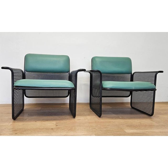 1970s Vintage Italian Metal Armchairs by Talin Vicenza, 1970s, Set of 2 For Sale - Image 5 of 16