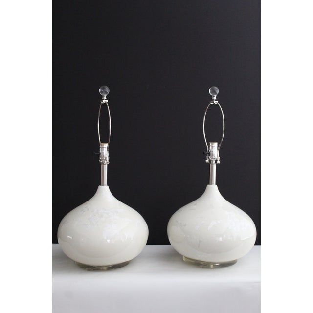 Ceramic Pair of Lotte and Gunner Bostlund Crystalline Lamps For Sale - Image 7 of 14