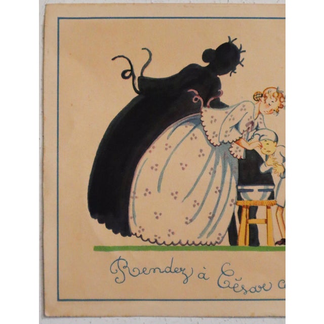 Date: 1940's Size: 9.5 x 6.25 inches Artist: Jacqueline Duché About the poster: Lescène Laboratories was a French...