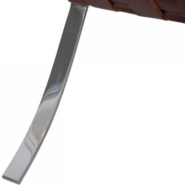 Barcelona Chair in Burgundy Leather by Ludwig Mies van der Rohe, 2000s For Sale - Image 14 of 18