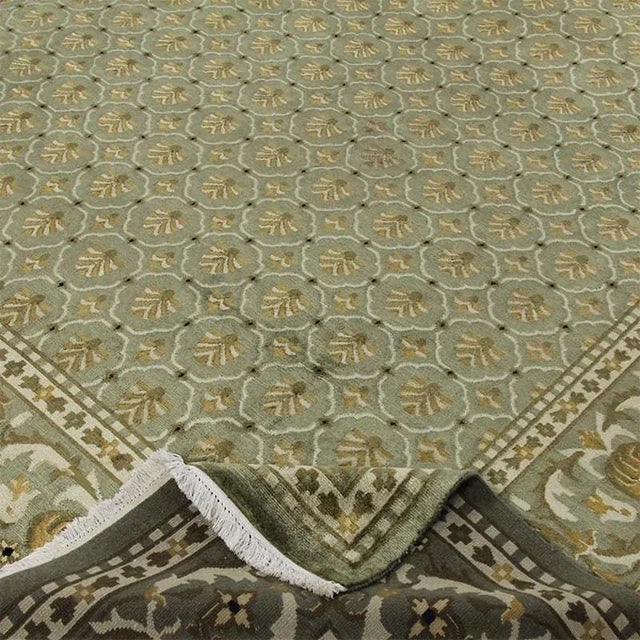 Traditional Handwoven Transitional Style Area Rug 9’1″ X 11’6″ For Sale - Image 3 of 12