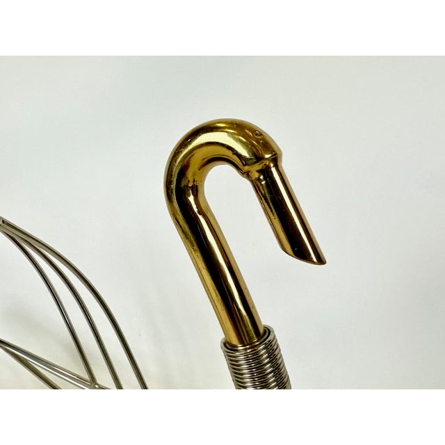 Regency Swan Chrome and Brass Magazine Rack, 1970s For Sale - Image 6 of 13