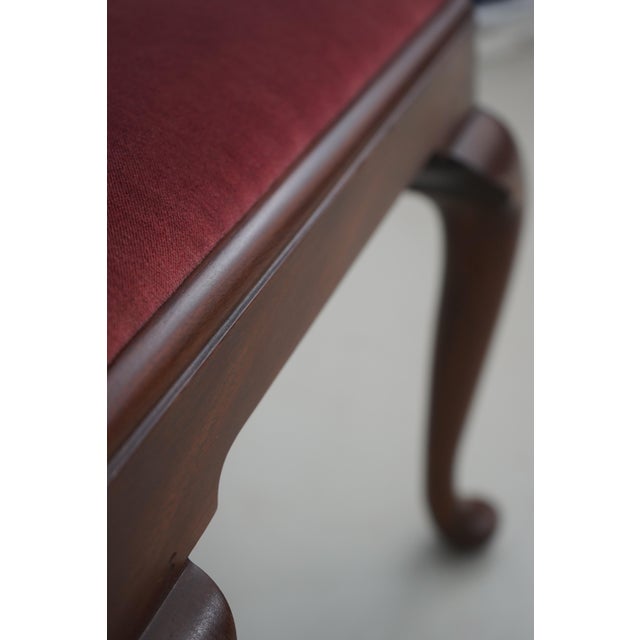 Brown Henkel Harris Queen Anne Cherry Ottoman or Stool For Sale - Image 8 of 12