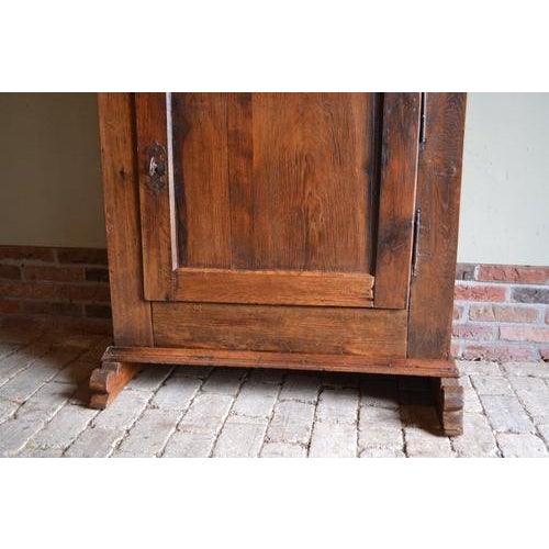Antique Oak Single-Door Spindle Cupboard. For Sale - Image 4 of 12