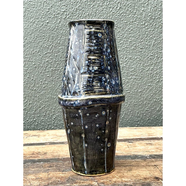 Vintage Original Studio Pottery Vase For Sale - Image 9 of 12