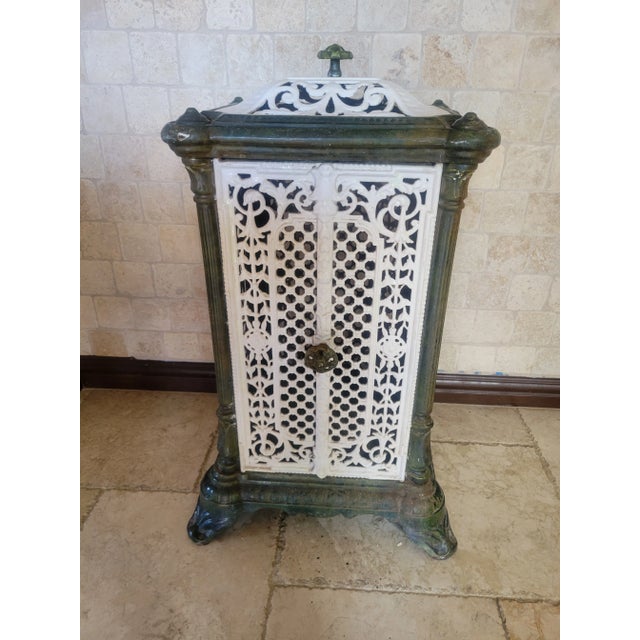 Antique 1910s Belgium Calorifere Enameled Stove For Sale - Image 12 of 12