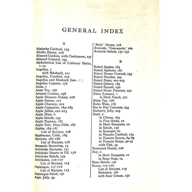 1940s "The Book of Herb Cookery" 1940 Hoffmann, Irene Botsford For Sale - Image 5 of 9