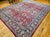 Vintage Mahal Sultanabad Rug, Hand-Knotted Wool, Geometric Pattern, Red & Blue, 9x13 For Sale In Chicago - Image 6 of 16