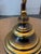 Lyre Form Brass Tone Table Lamp, Vintage For Sale - Image 9 of 12