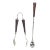 Vintage Bar Tool Set by Glo-Hill Chrome and Bakelite Cocktail Stir Stick and Ice Tongs- 2 Pieces For Sale