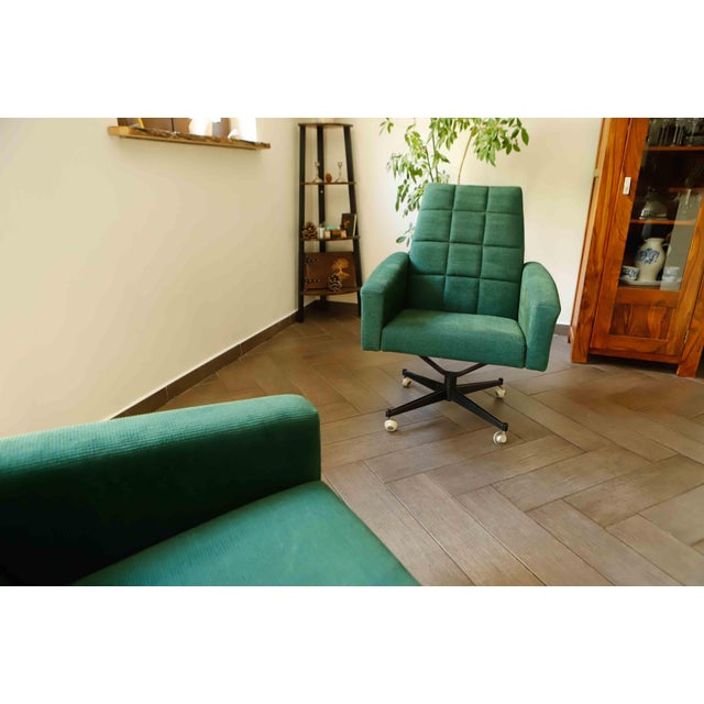 Set of Swivel Chairs on Casters, 1970s For Sale - Image 12 of 18