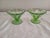 Vintage 1930's Depression / Uranium Glass Federal Glass Paneled Optic Sherbets. Lovely Federal Glass Sherberts (2)....