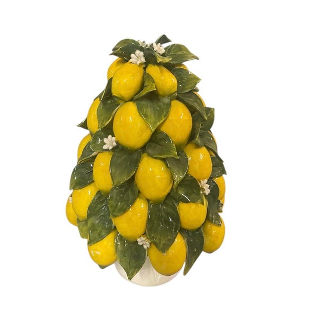 Hand-Painted Italian Ceramic Lemon Topiary (Maestri Artigiani) For Sale - Image 4 of 11