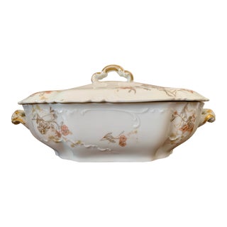 1880s Haviland Limoges France Serving Dish With Lid For Sale