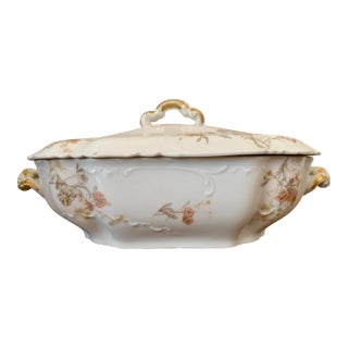 Antique 1880s Haviland Limoges France Serving Dish With Lid For Sale