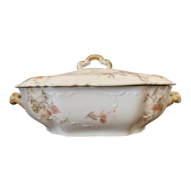 Antique 1880s Haviland Limoges France Serving Dish With Lid For Sale
