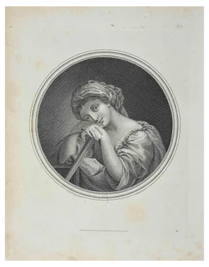 Thomas Holloway, Portrait of Woman, Original Etching, 1810