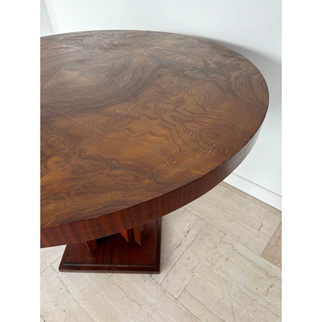 Brown Vintage Gueridon Table with Briar Top and Sculptural Base, Italy, 1930s For Sale - Image 8 of 13
