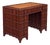 Hollywood Regency Scalloped Mahogany Faux Tortoise Kneehole Desk / Vanity For Sale