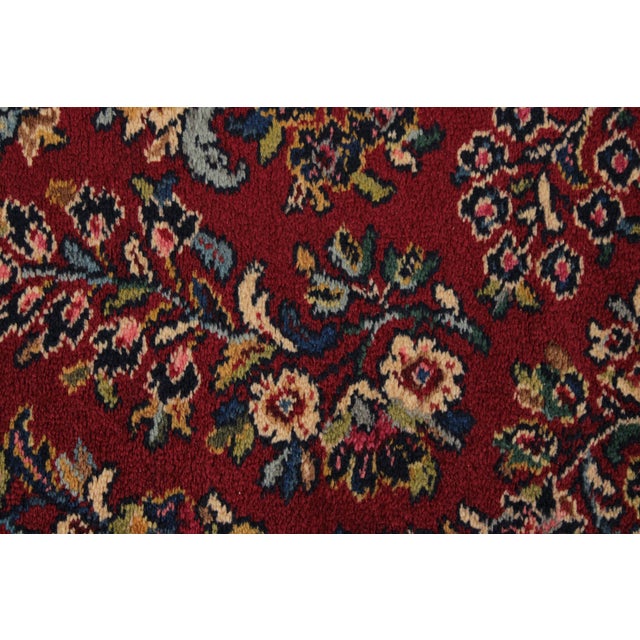 Karastan Red Field Oriental 4’3” X 6’ Wool Area Rug For Sale - Image 9 of 16