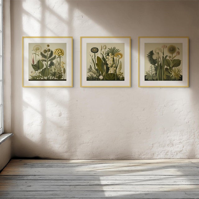 2020s Dark Green Antique Botanical Garden Study No. 14 - Natural History Fine Art Print For Sale - Image 5 of 5