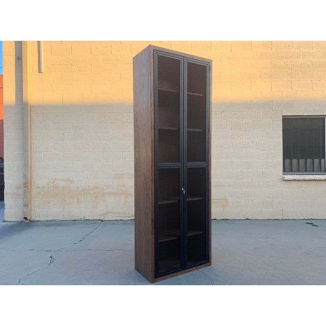 Custom Made Locking Cabinet With Expanded Metal Doors Heavy Duty Chairish