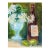 Contemporary Wine, Limes and Daisies in Turqouise Vase Still Life Painting For Sale